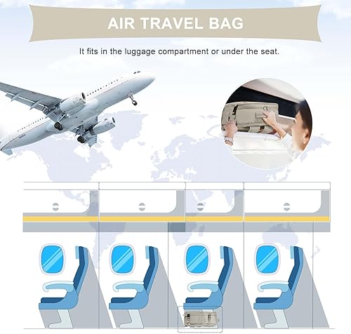 Miniatura 3 de coowoz Mochila de mano para mujeres y hombres, mochila de viaje aprobada por aerolíneas, mochila deportiva para laptop, B- Caqui, Mochila