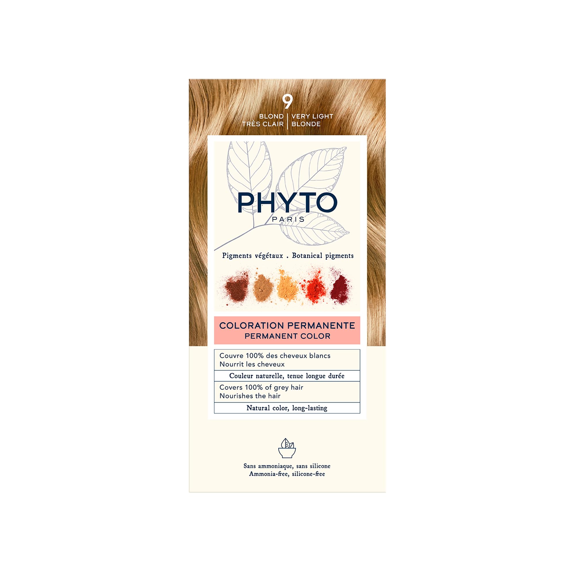 Phytocolor Permanent Hair Color with Botanical Pigments, 100% Grey Hair Coverage, Ammonia-free, PPD-free, Resorcin-free, 0.42 oz