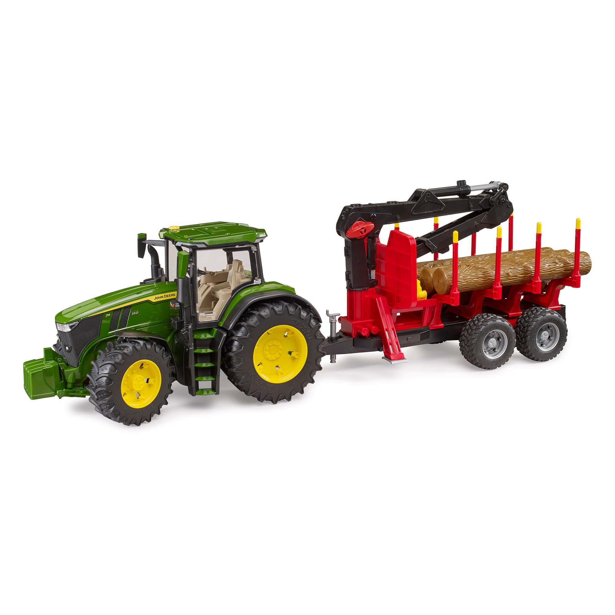 Amazon.com: Bruder 09829 John Deere 7R 350 with Forestry Trailer