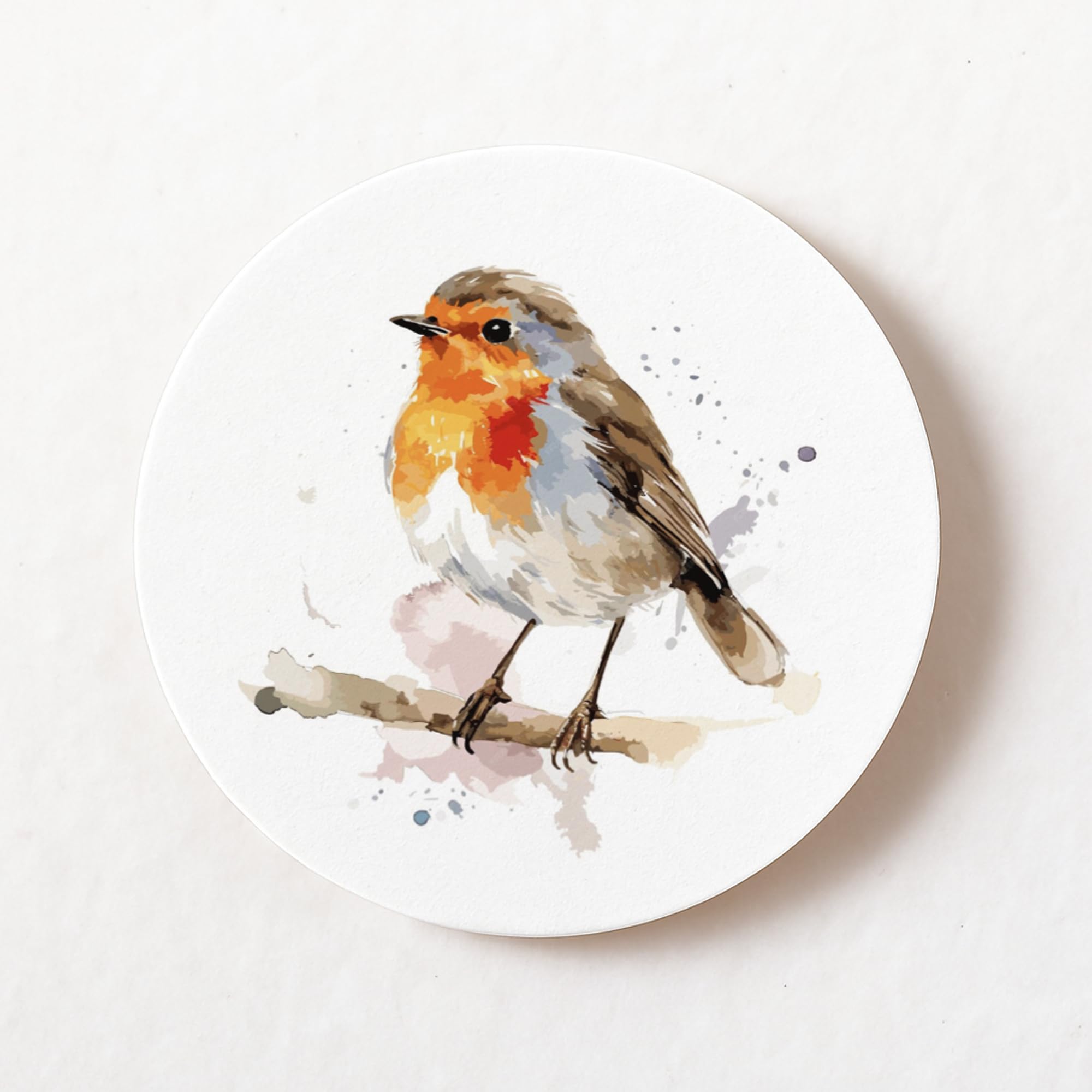 stika.co Pack of 24, 72, 240 Robin Watercolour Christmas Stickers - Festive Bird Paper Labels for Cards, Gift Tags & Holiday Crafts (240)
