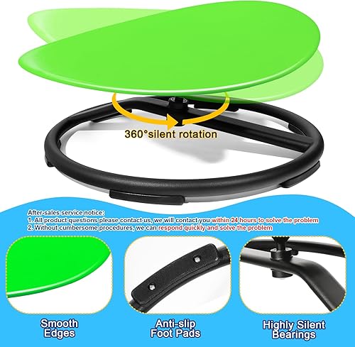 Miniatura 6 de Silla giratoria sensorial para niños, silla giratoria sensorial para autismo para niños autistas, espacio pequeño, asiento giratorio, base de metal,