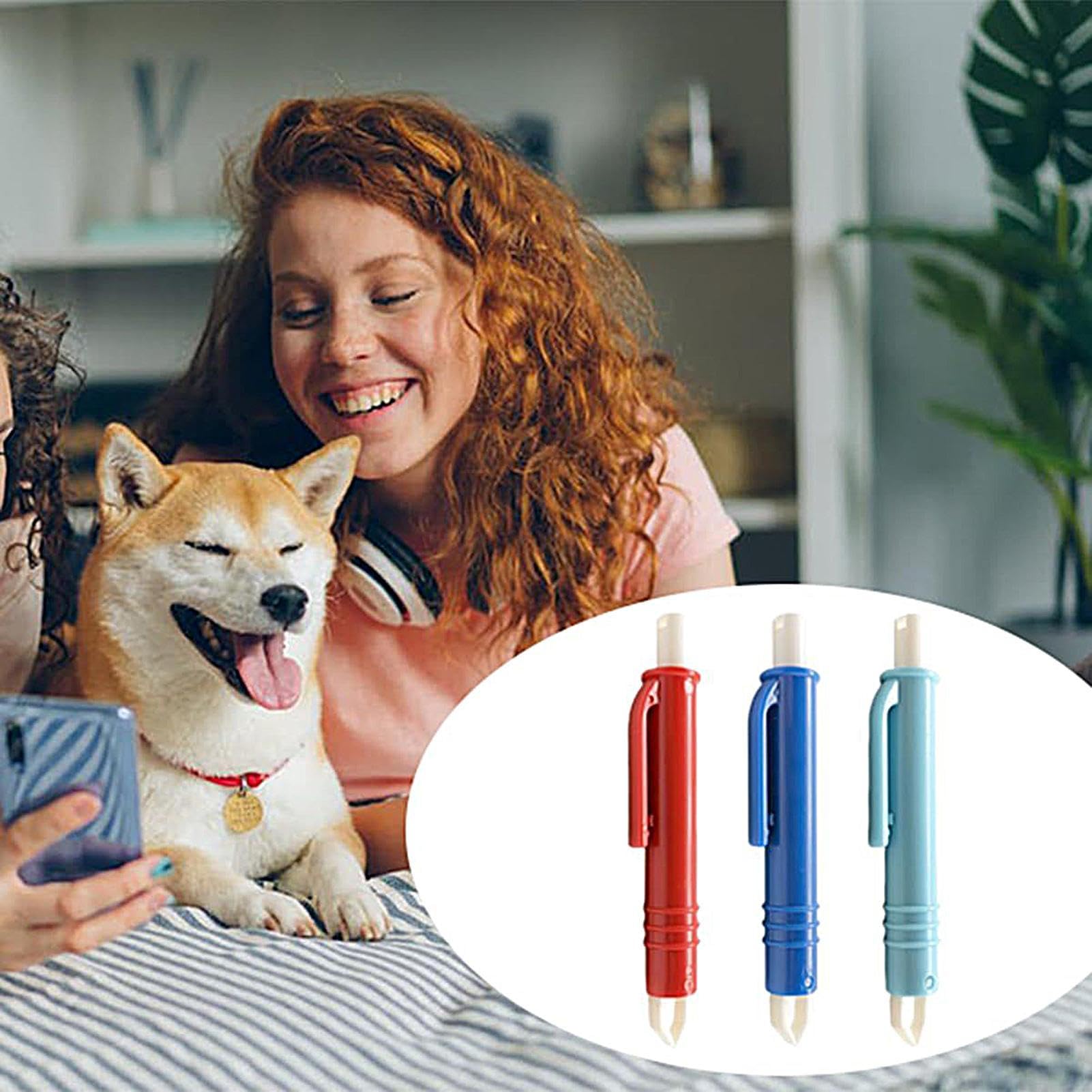 Outil d'Extraction de Tiques, 3 Pièces Pince à Tiques pour Poils de Chien, Accessoires Multifonctions pour Soins Animaliers, Outil de Nettoyage Rapide Portable pour Extérieur Voyage Camping