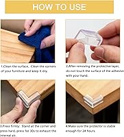 Vista 2 de 16 paquetes de protectores de esquinas, protector de esquinas para bebés, parachoques de bordes transparentes, gabinetes a prueba de bebés