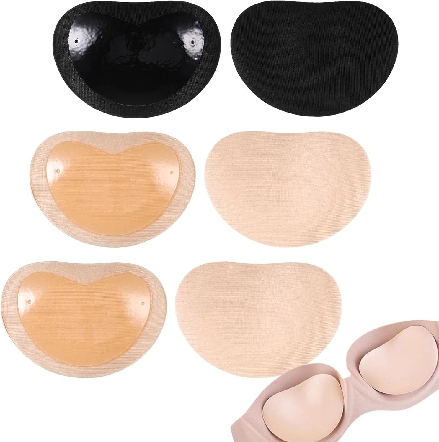 3 Pairs Chicken Fillet Bra Inserts Reusable Bikini Chicken Fillets