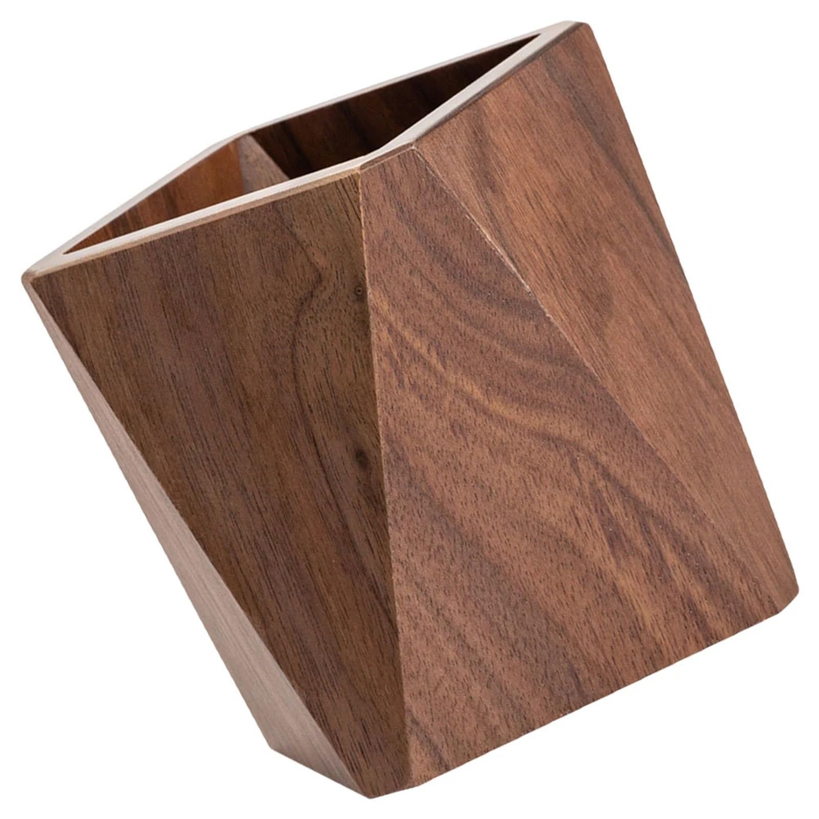 LPACXBYD Bamboo Pen Holder Black Walnut Pen Holder Desktop Container Shape Character Storage Office Supplies for Unique Portable