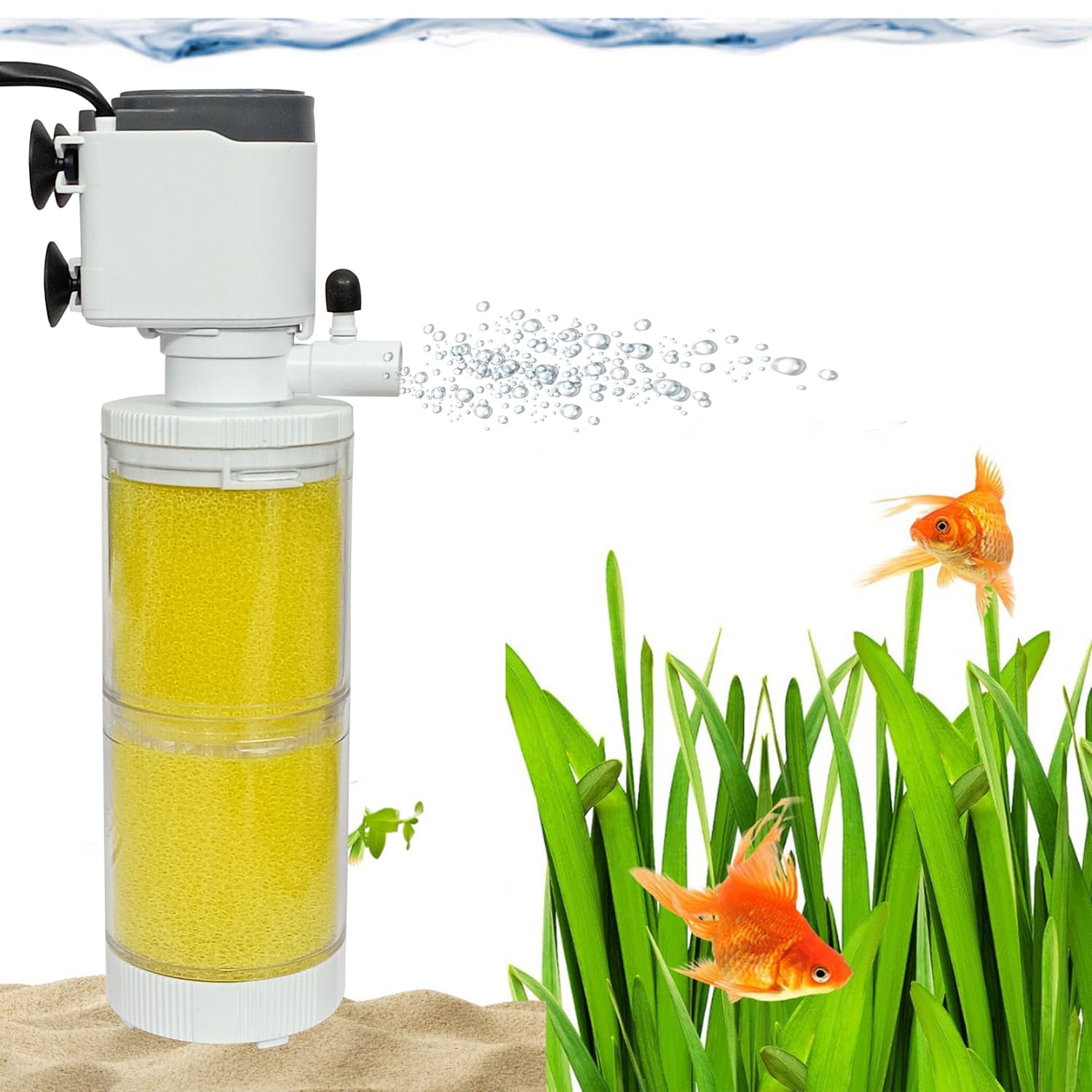 Jainsons Pet Products Sobo Submersible 4-in-1 Aquarium Internal Filter Aquarium Fish Tank Power Aquarium Filter Biological Filtration for Salt/Fresh Water (WP-1500A |8W |F.Max: 600L/H | 8.5 Inch) (B0CV13MN1R) Amazon Price History, Amazon Price Tracker