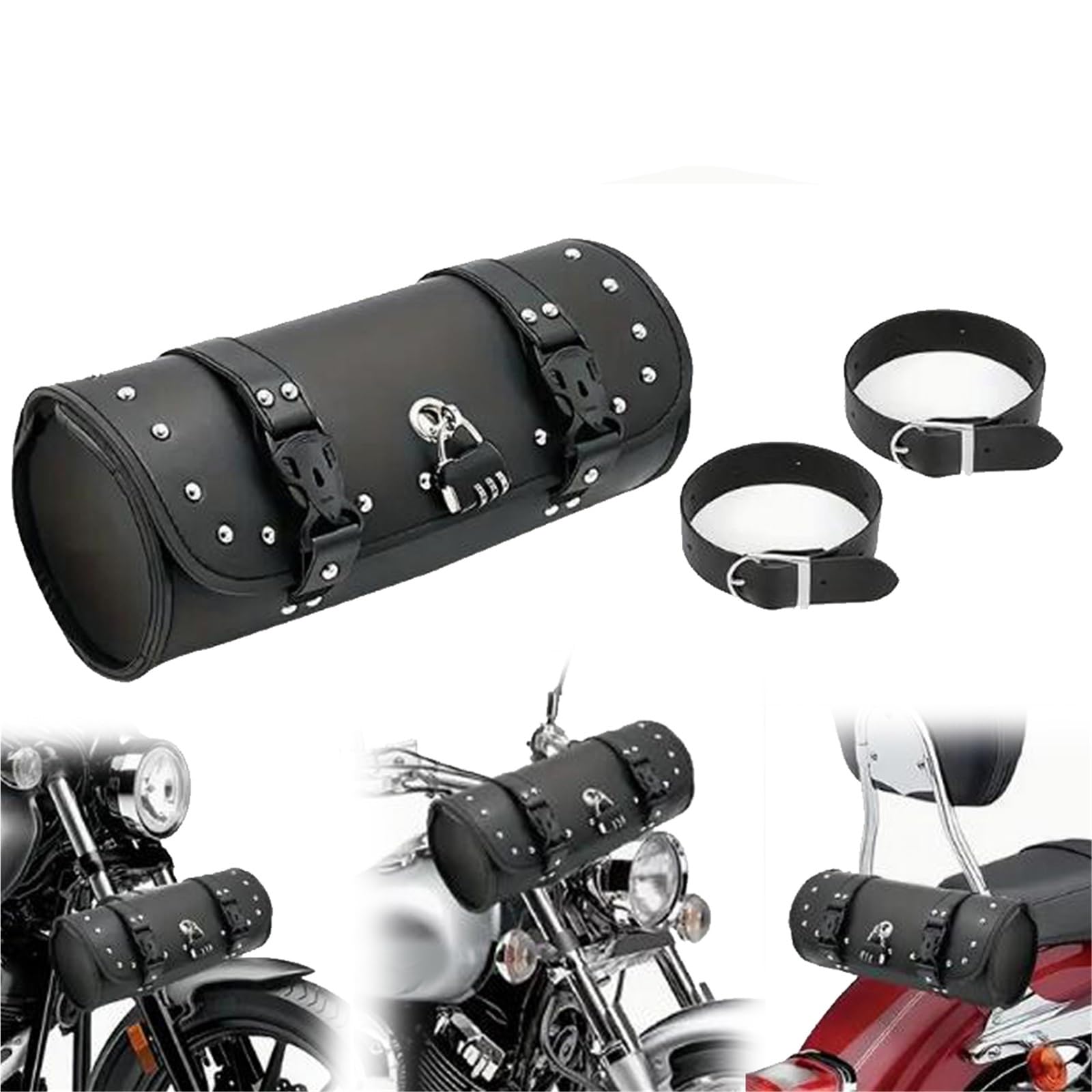Sacoche de bagage moto latérale universelle custom pour le rangement d'outils de réparation