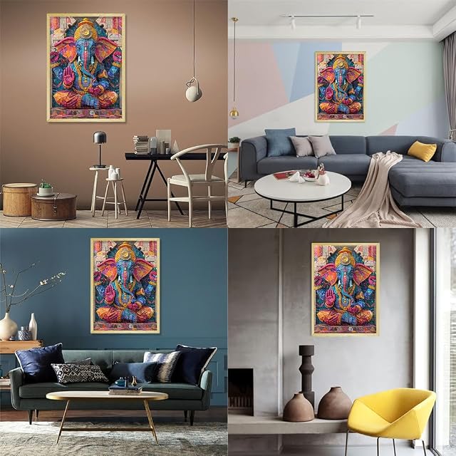 Foto 6 de 6 de Ganesha Vibrante Puzzle de 2000 Piezas para Adultos Ayuda al Cerebro a ejercitar Juguetes adictivos…
