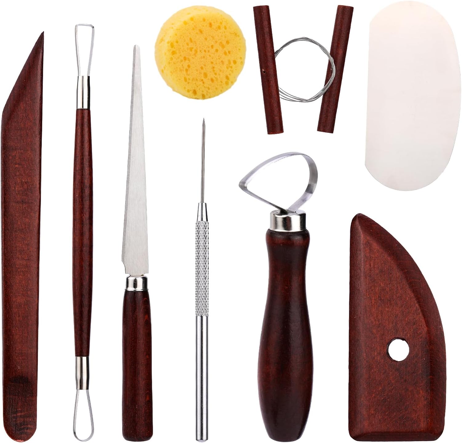 Zlulary Pottery Tools Kit, Clay Tools Set, Ceramic Tool Kit, Pottery Tools and Supplies with Clay Cutting, Modeling, Trimming Tools for Smoothing, Cleaning, Carving, ZLULARY273