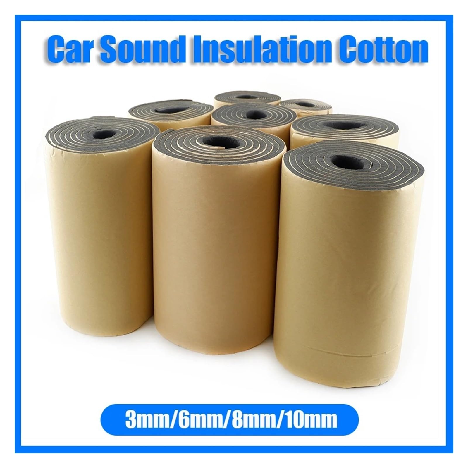 1 Rollo Espuma Celda Cerrada Algodón Aislante Térmico Para Coche Camión Furgoneta 50 X 200 Cm Aislamiento Sonido Termico(8mmx200x50cm)