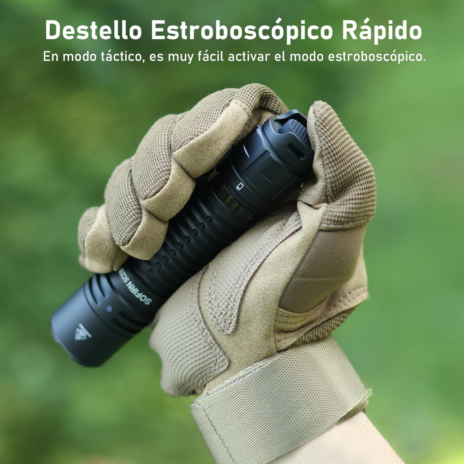 Sofirn SC28 Linterna LED Recargable,Táctica Linternas LED alta Potencia con Estroboscópico Instantáneo,USB-C, Impermeable IPX8, Clip, Ideal para Camping, Senderismo, Emergencias y Seguridad