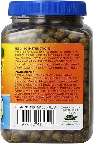 Miniatura 2 de Zoo Med Alimento natural para tortugas acuáticas - Fórmula de mantenimiento (pellets) 6.5 oz - Paquete de 4