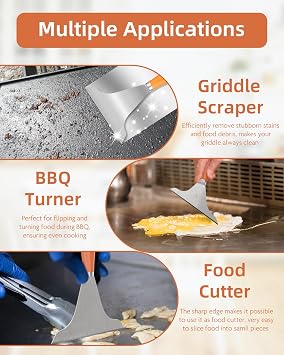 Griddle Scraper for Flat Top, Grill Srape Tool for Cooking Cleaning
