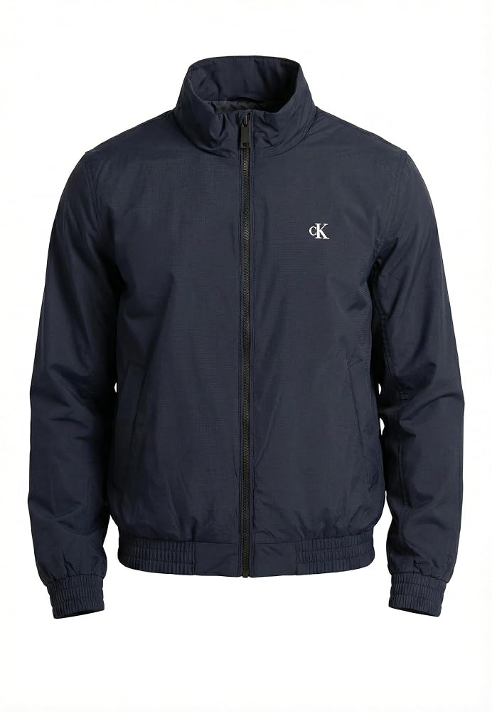 Calvin Klein LS RIPSTOP PADDED HARRINGTON JKT Erkek Ceket Dark Sapphire XL