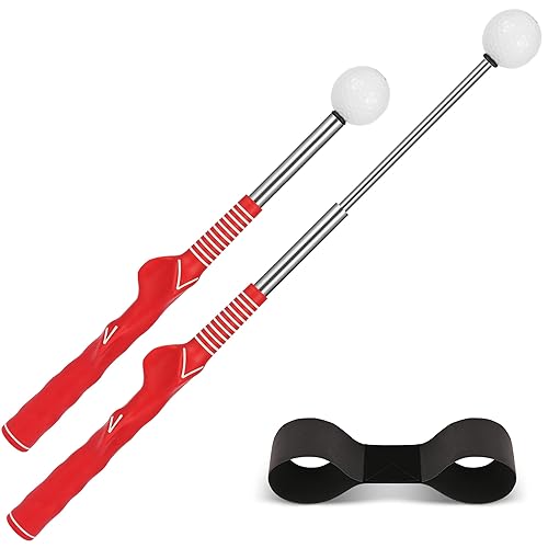 Retractable Golf Swing Trainer-Portable Indoor/Outdoor Swing Plane Aid for Muscle