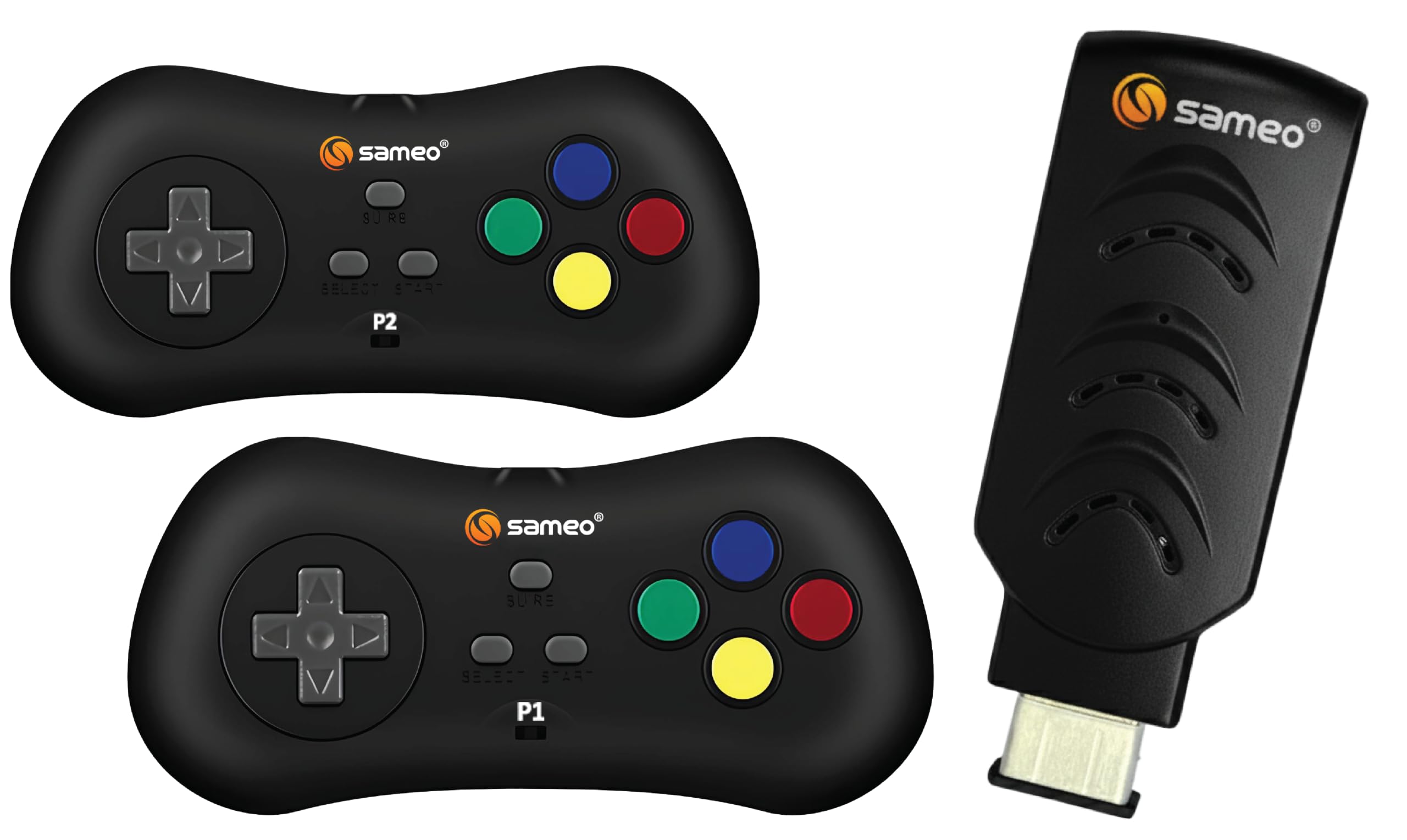 Sameo Micro Genius 2.0 8-Bit HDMI Gaming Console | 800 Built-in HD Games | Plug & Play TV Game Stick | 2 Wireless Controllers | HDMI Compatible | BIS Certified | 6 Months Warranty - Black-image-34