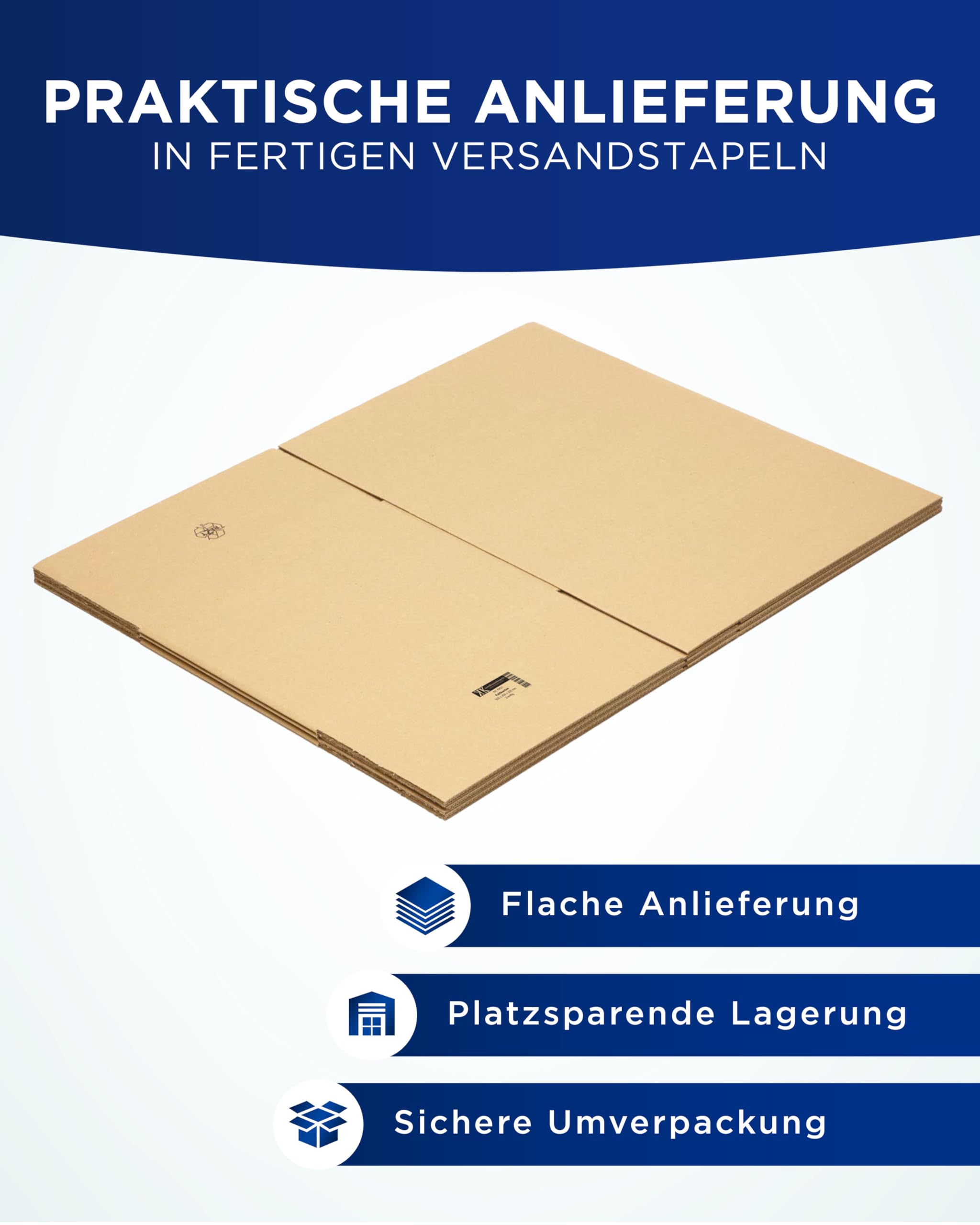 KK Verpackungen Versandkartons 500 x 400 x 300 mm Braun 2-wellig (Außenmaß 505 x 410 x 315 mm) | 30 Stück, Faltkartons Kartons für Versand als DHL Paket Hermes Paketklasse M DPD GLS Paketklasse XL