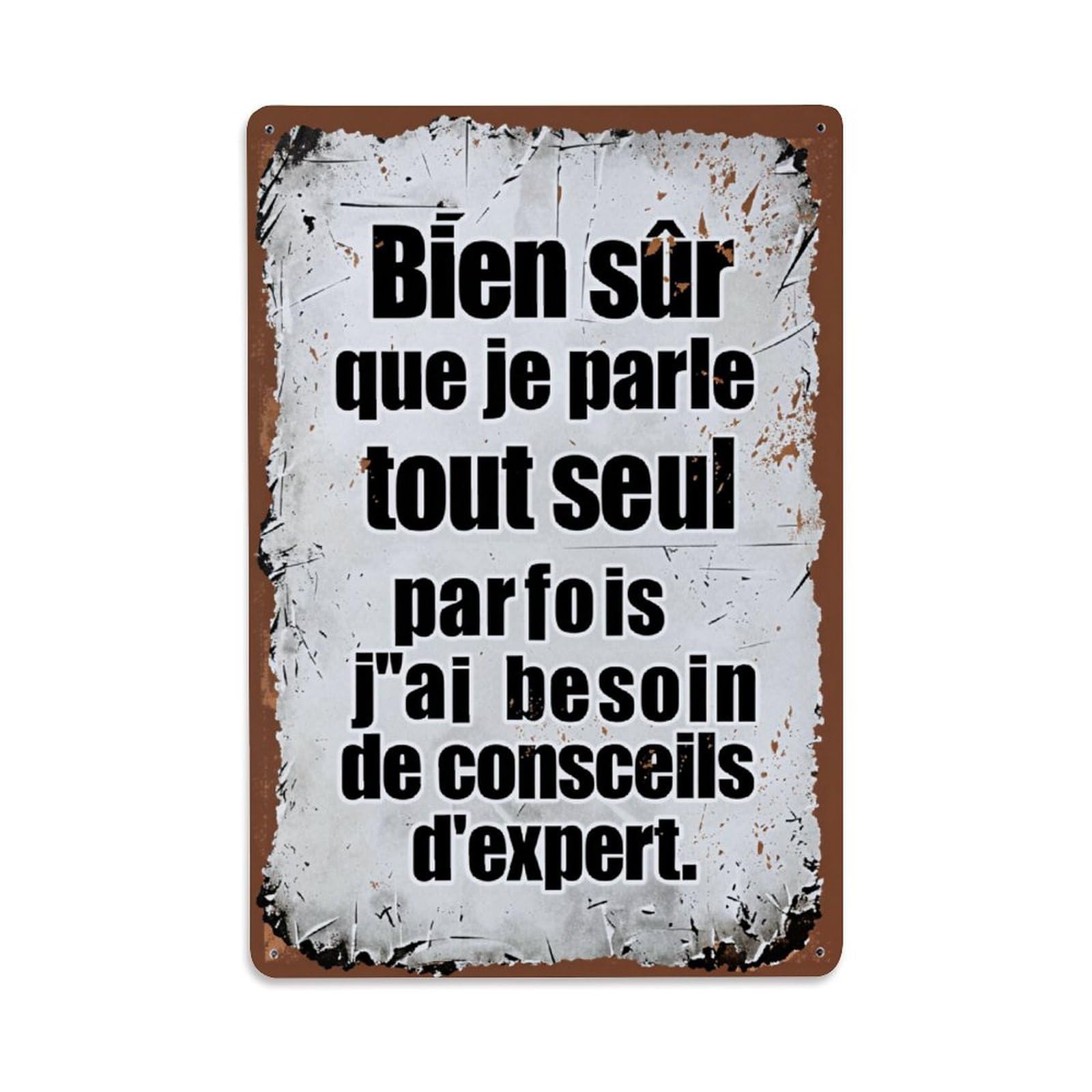 Enderetf Vintage Of Course I Talk To Myself Sometimes I Need Expert Advice Tin Sign Metal Poster, Home Bar Garage Man Cave Cafe Indoor & Outdoor Wall Decoration 8X12inches