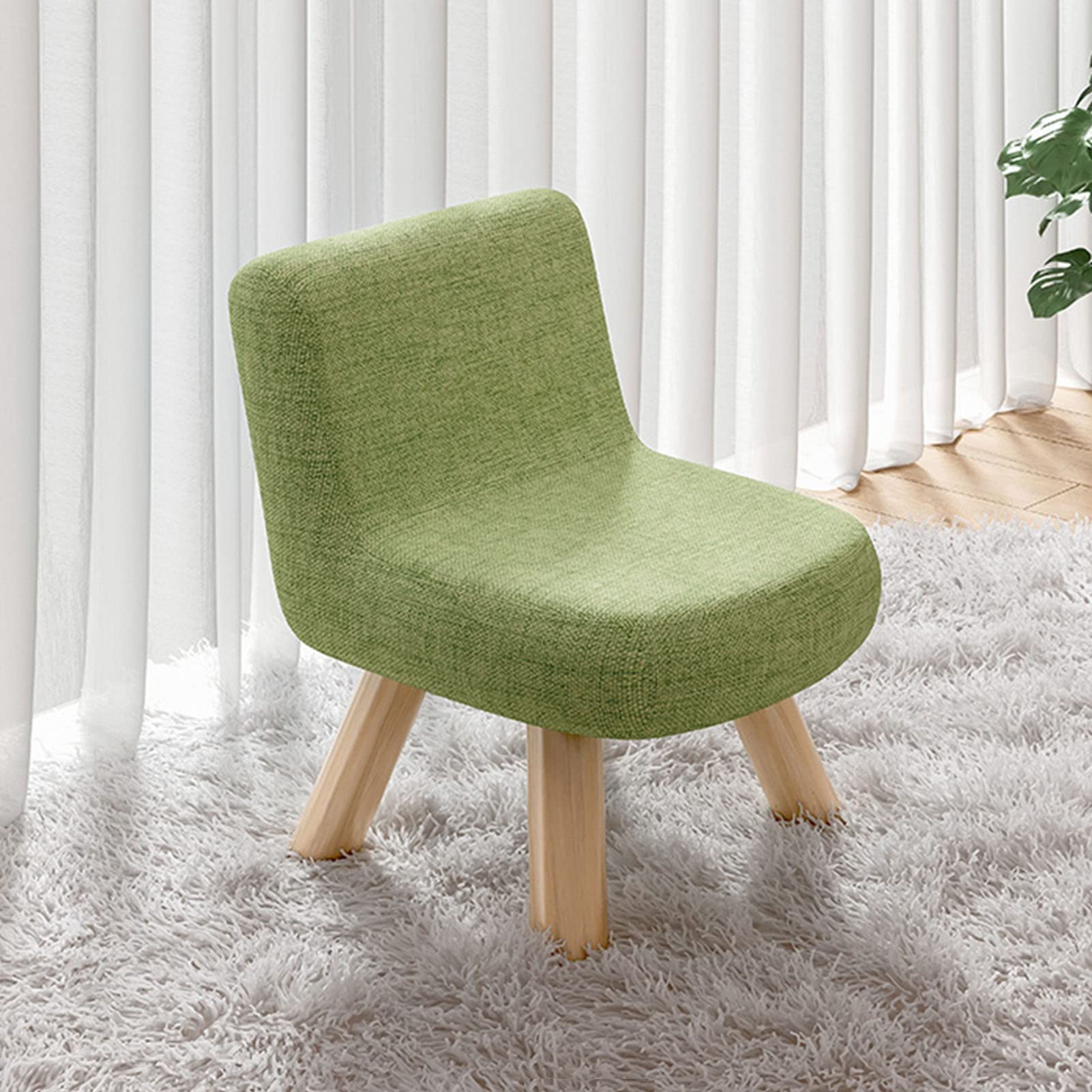 Repose-Pieds Ottoman en Bois : Finie la Fatigue avec ce Tabouret Vert Ergonomique