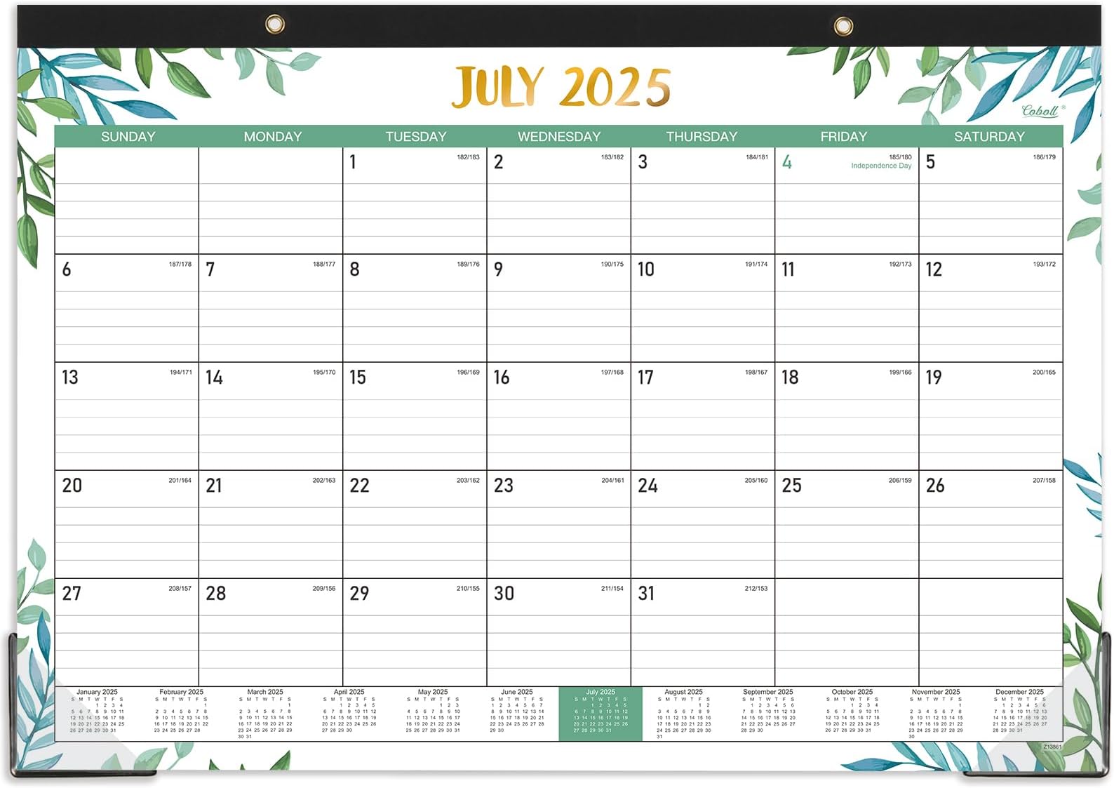 2022-2023 Desk Calendar - 18 Months Desk Calendar 2022-2023, 12" x 17", JUL 2022- DEC 2023, Calendar 2022-2023, Large Ruled Blocks for Planning and Organizing for Home or Office