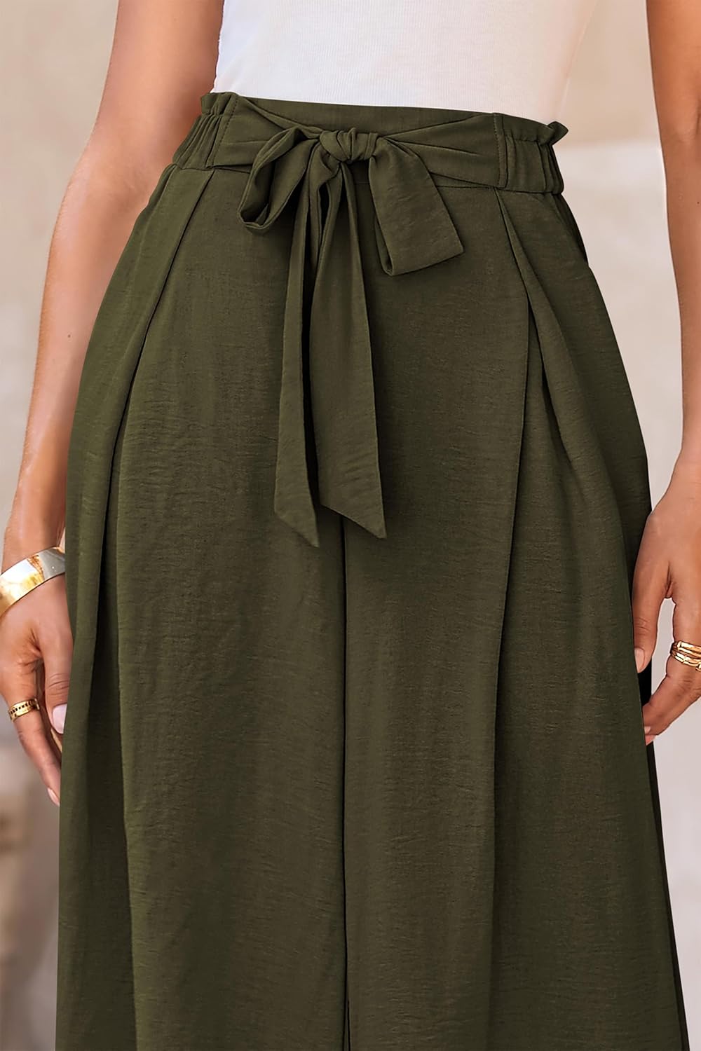 PRETTYGARDEN Women's Wide Leg Work Pants Business Casual High Waisted Loose Palazzo Trouser Summer Clothes - Image 5