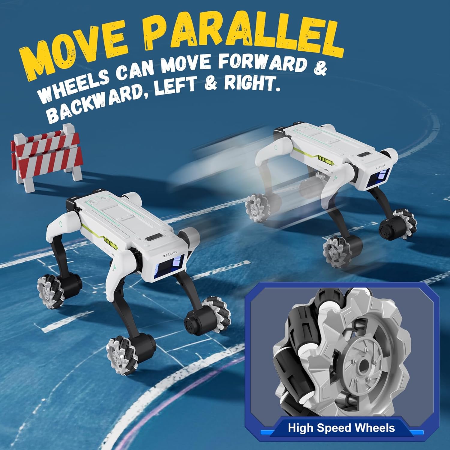 Stunt Robot Dog RC Toys with Wheels for Ages 8-13, Interactive Programmable Voice & Remote Control Pet Robot Toy for 6+ Year Old Kids Boys Girls Birthday Gift