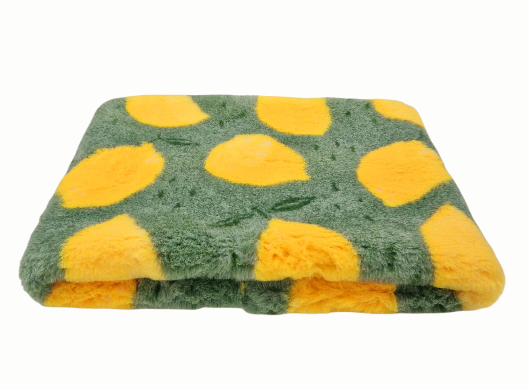 WOOF AND PUP | Non Slip Vet Bedding | Lemon Pattern | Machine Washable | UK Manufactured | Non-slip | Dog Bed | Whelping | Vet Bed (150cm x 500cm)