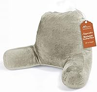 Vista 1 de Sasttie Almohada de lectura para sentarse en la cama, de espalda, respaldo para silla de apoyo, artículos esenciales para dormitorio universitario