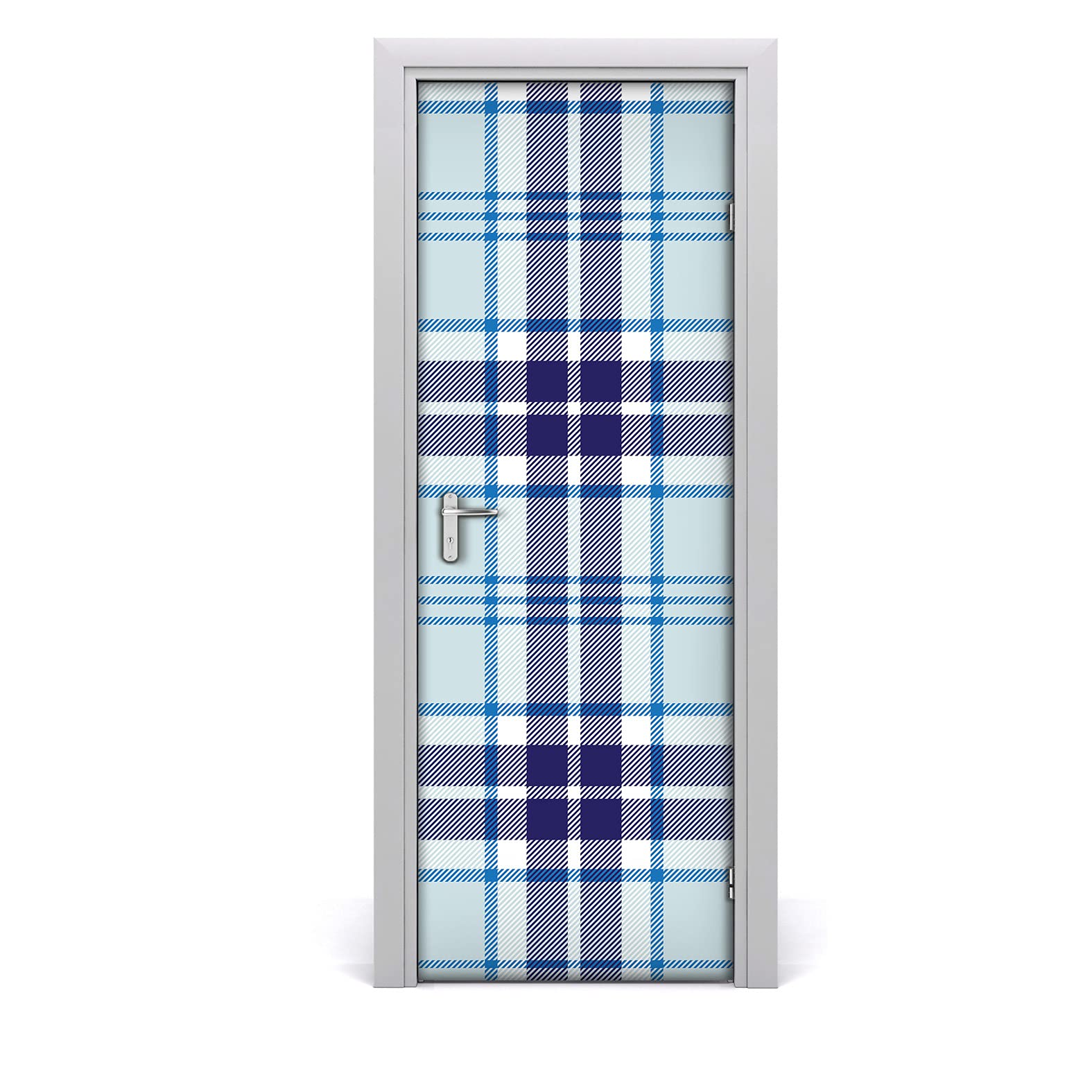 Papier peint sur la porte étanche tartan revêtement adhésif
