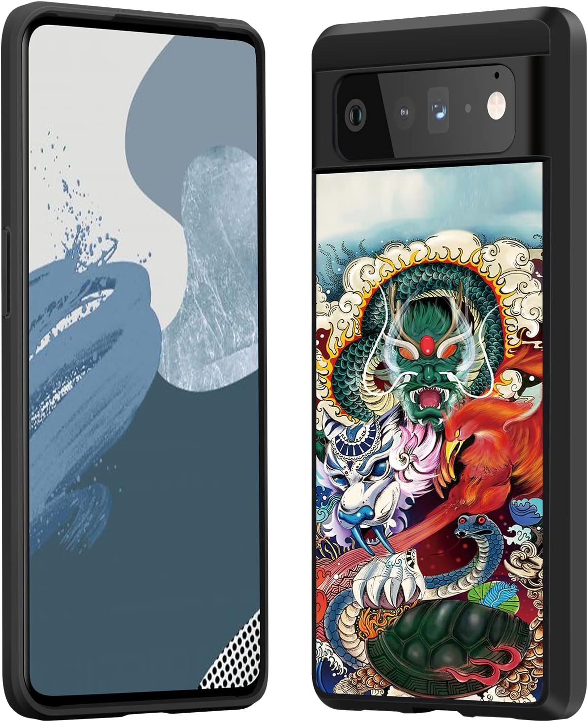Goalada Hybrid Compatible with Google Pixel 6 Pro Case | Cool Japanese Shenron Dragon | Shockproof Protective Slim Bumpers Phone Cases for Pixel 6 Pro 5G - Black