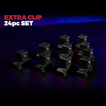 Olsa Tools Black Spring-Loaded Ball Bearing Socket Clips - 24-Pack (1/2-Inch) - Compatible with Olsa Socket Holders - Part: 1137