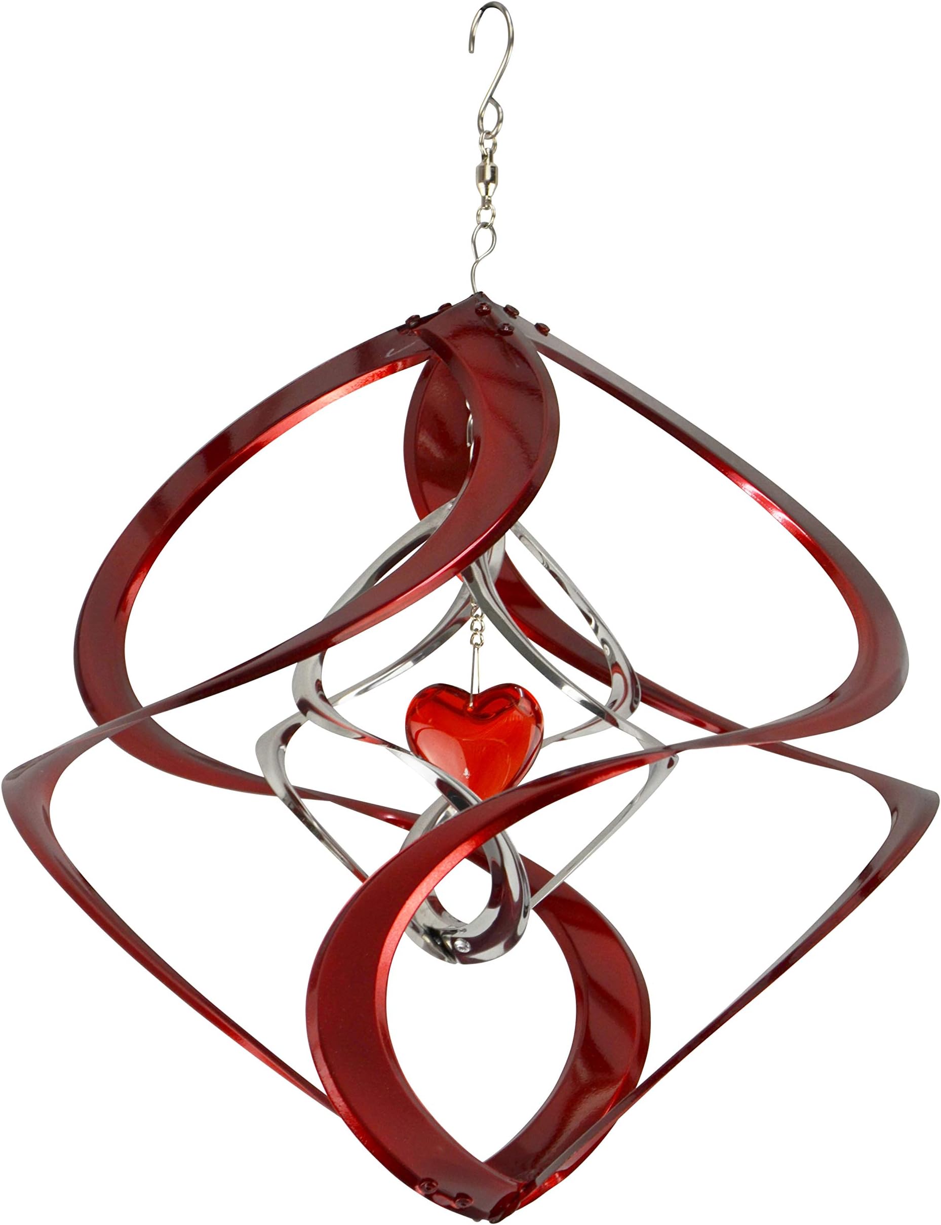 The Original Helix Cosmix Wind Spinner, Double, Red Heart