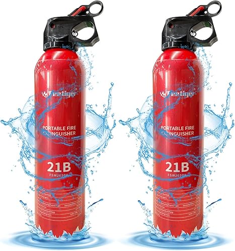 Extintor de incendios de 2 unidades, pequeños extintores para la casa, extintor portátil a base de agua para el hogar, automóvil, cocina, barco,