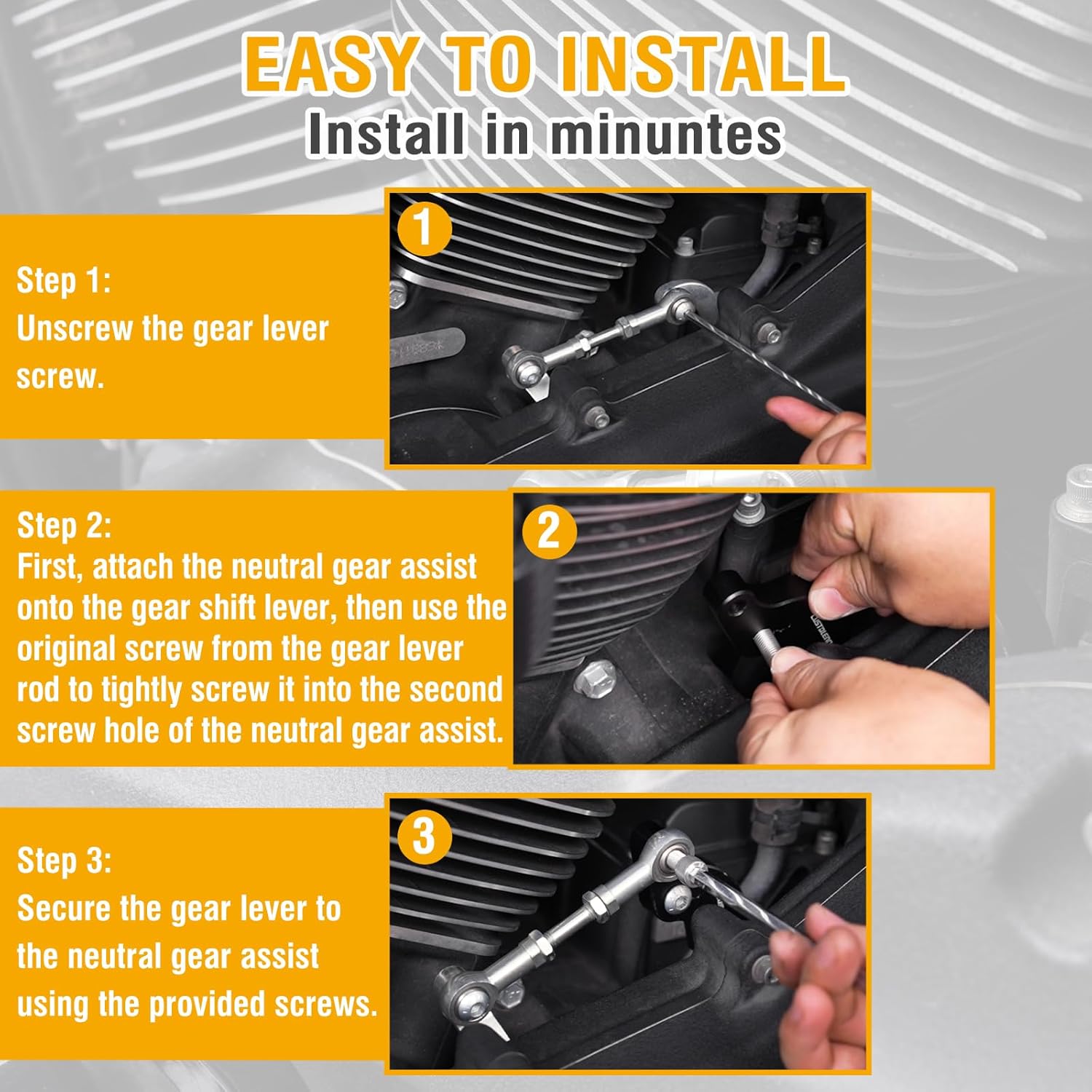 Harley Neutral Gear Assist Kit Shifter Assistant, Harley Gear Shift Helper Compatible with 2018+ Harley Touring, 2018+ Softail