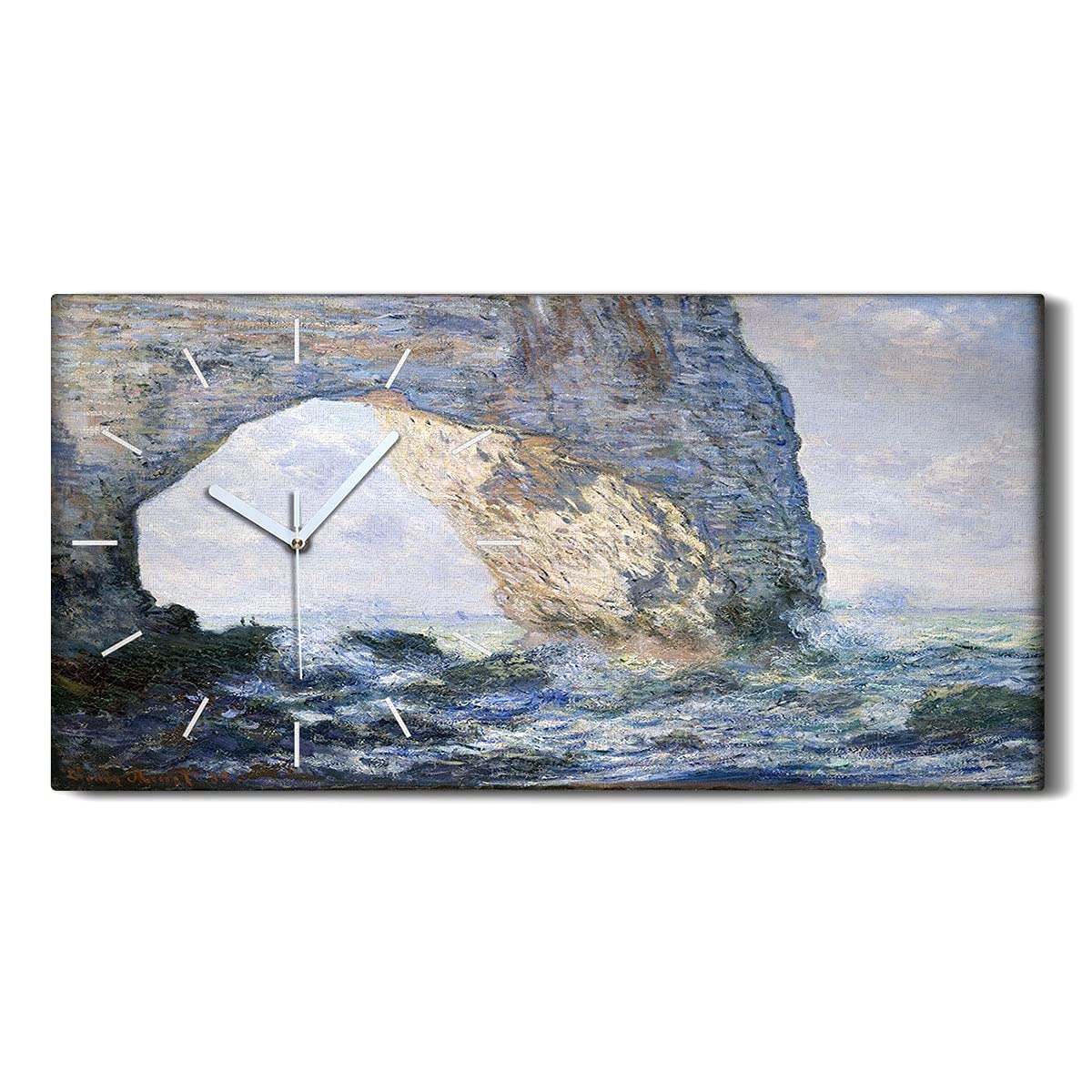 Horloge sur Toile Les mangeurs 1883 Cadre Silencieux 60x30cm