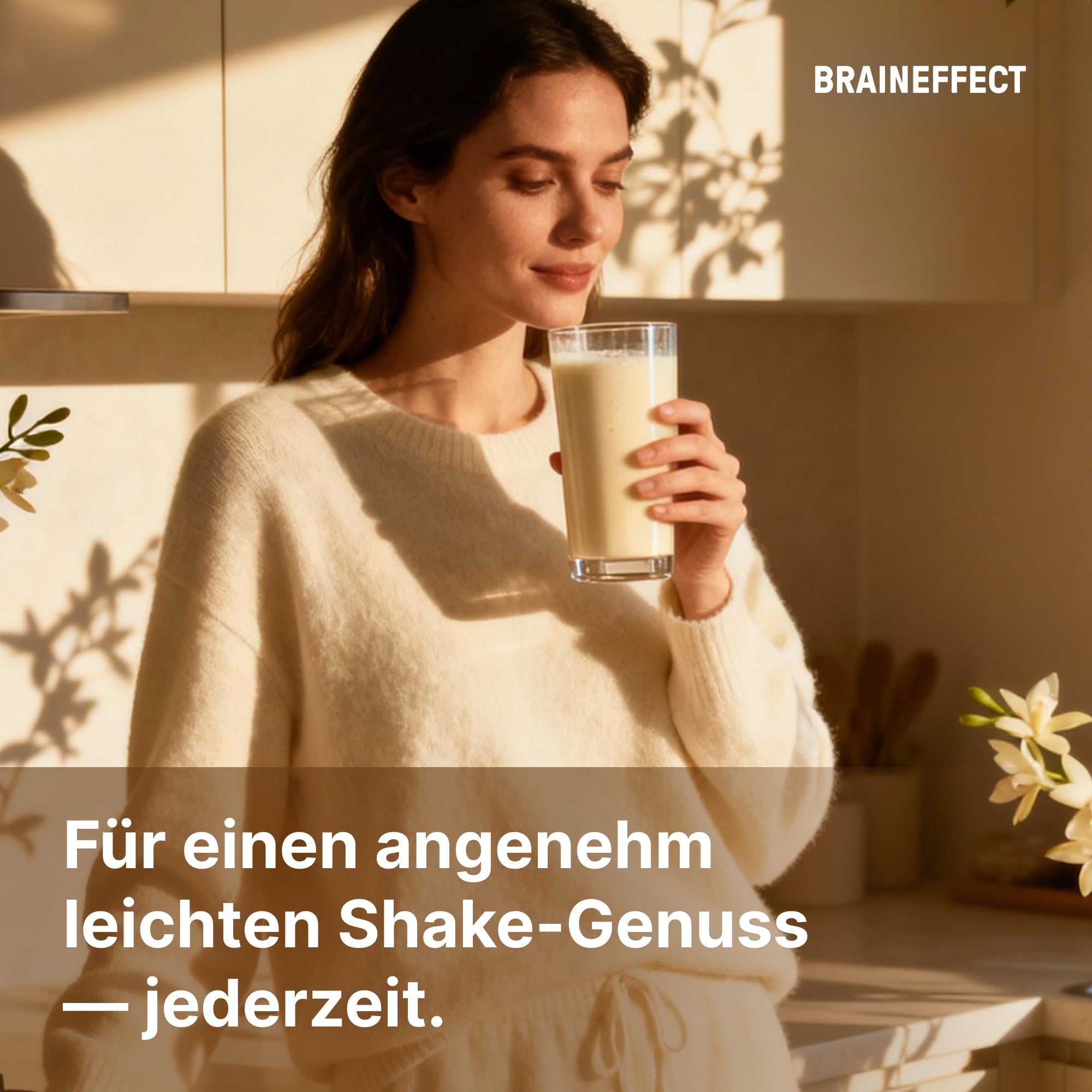 BRAINEFFECT Whey Digest Protein Pulver – 22 g Molkenprotein mit Verdauungsenzymen & Laktase – Leicht verdaulich, laktosefreundlich, für Muskelaufbau & Regeneration – Vanille eiweißpulver – 600 g