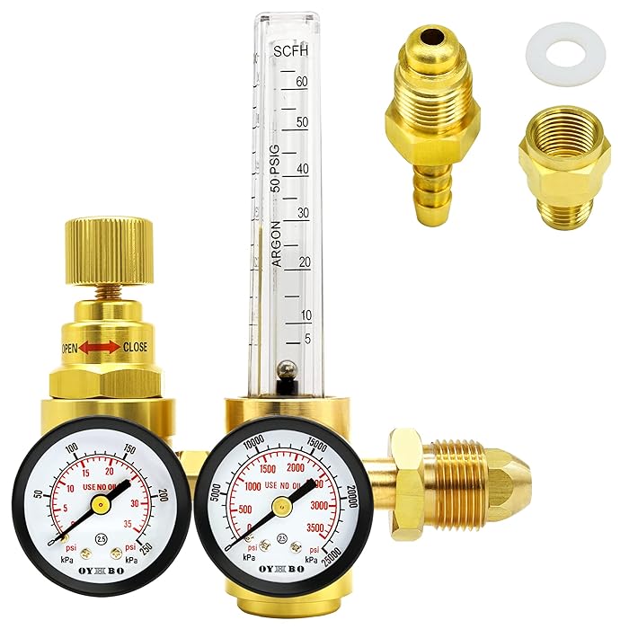 Buy OYHBO Argon CO2 Flow Meter Gas Regulator for TIG MIG Welding Welder