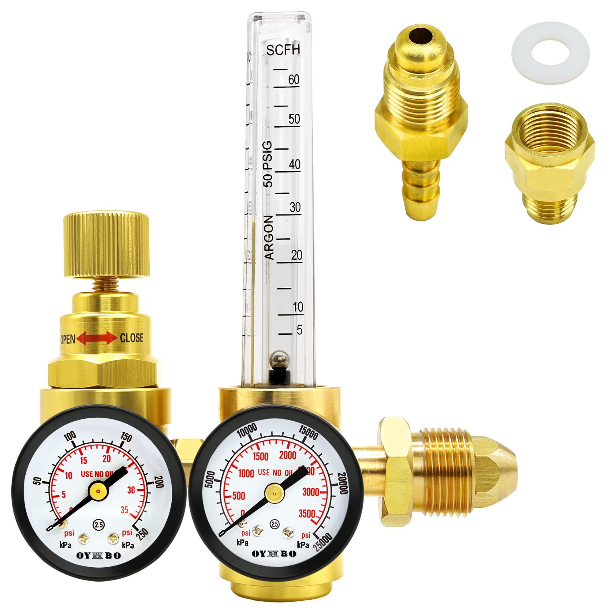 Buy OYHBO Argon CO2 Flow Meter Gas Regulator for TIG MIG Welding Welder