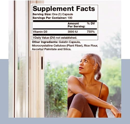 Miniatura 2 de Olympian Labs Vitamina D3 3000 Iu 100 cápsulas que apoyan huesos fuertes