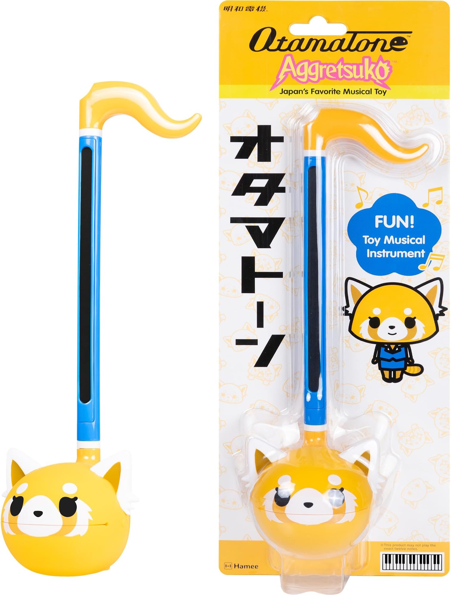 Classic Aggretsuko Happy Sweet [Officially Licensed Sanrio] Japanese Character Electronic Musical Instrument Portable Synthesizer from Japan Maywa Denki for Children Kids and Adults Gift