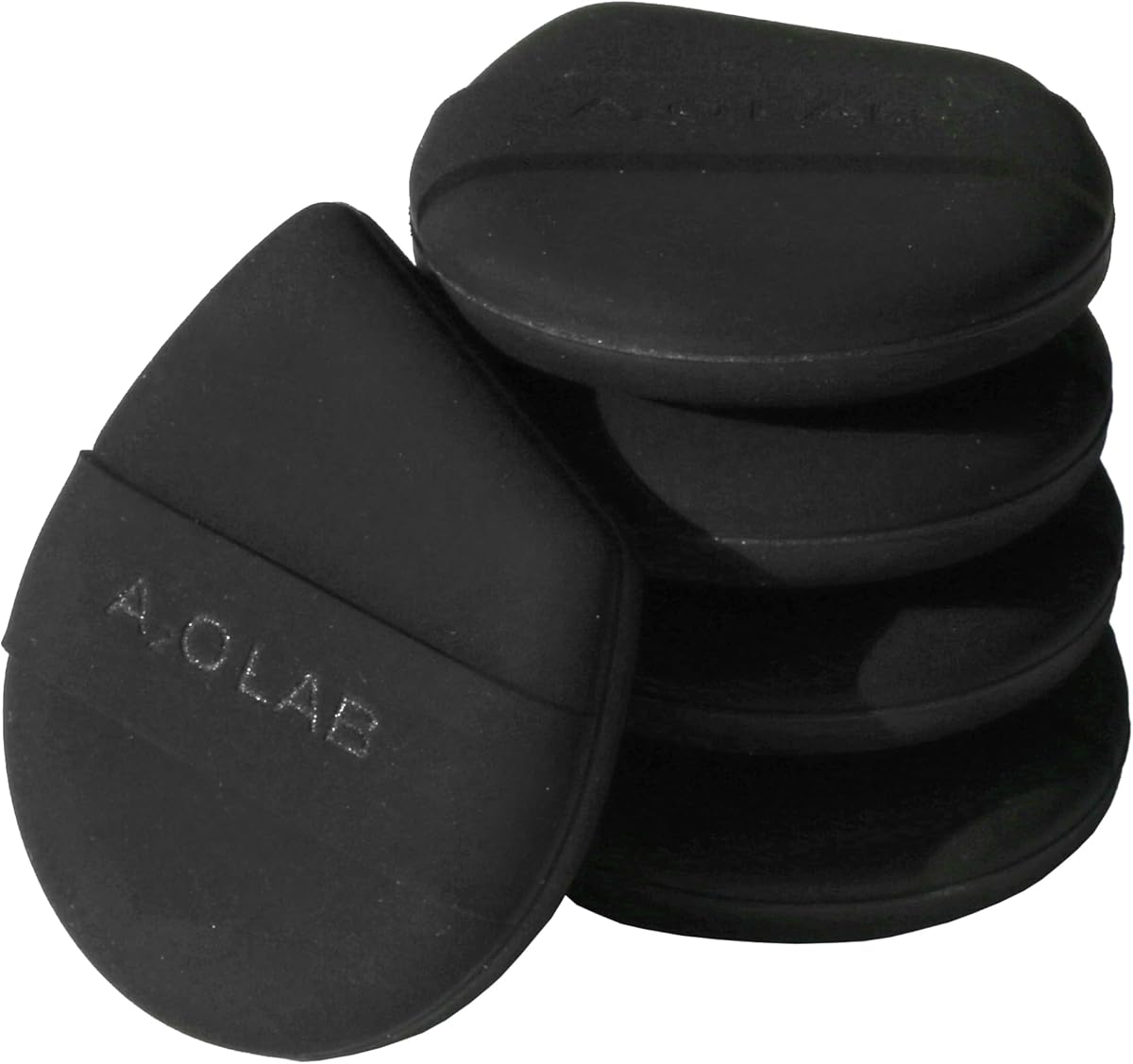 AOA Studio Silky Silicone Makeup Sponge Set, Reusable Cosmetic Applicators Extra Soft Rubycell Makeup Sponges (Onyx)
