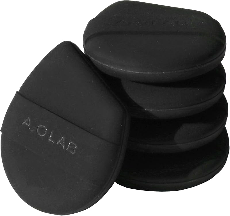 AOA Studio Silky Silicone Makeup Sponge Set, Reusable Cosmetic Applicators Extra Soft Rubycell Makeup Sponges (Onyx)