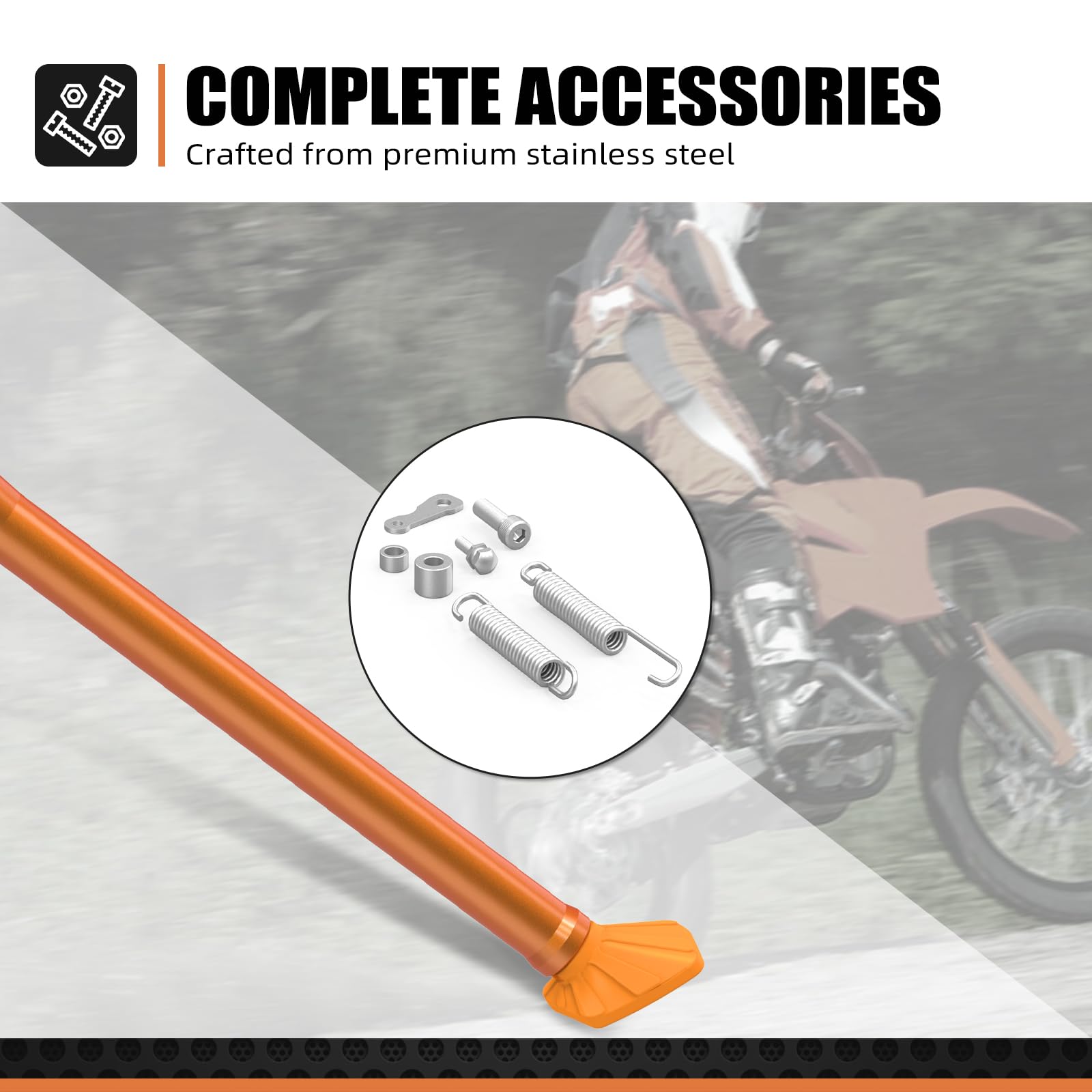 NICECNC Cavalletto laterale per moto con pezzo di ricambio 50303023000 compatibile con KTM EXC 125 150 200 250 300 400 450 525 1998-2007