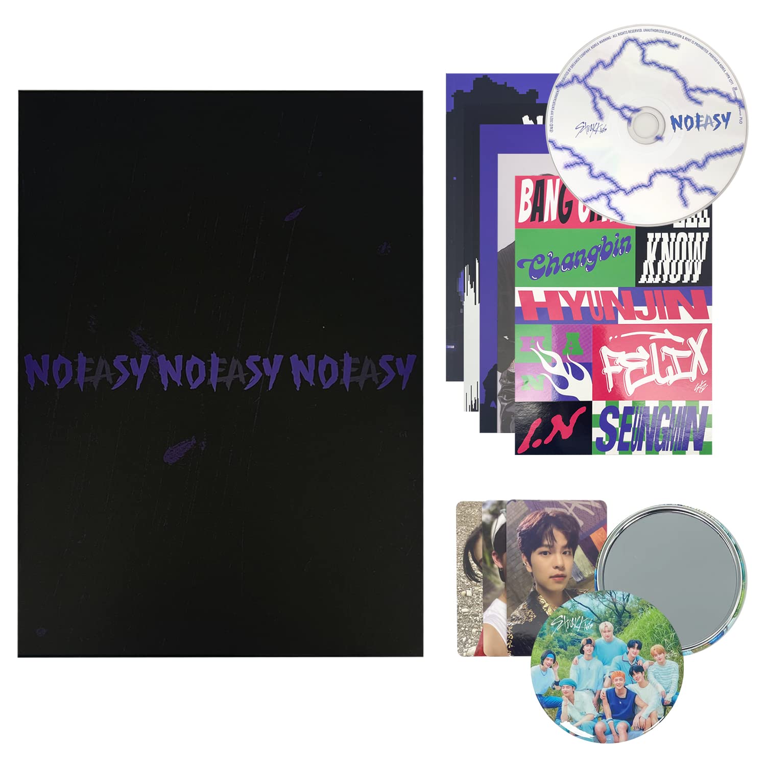 STRAY KIDS THE 2ND ALBUM - NOEASY [ Standard ver. / B Type ] Photobook + Lyrics Book + CD-R + Sticker + Unit Folded Poster + Photocards + Double Sided Photocard