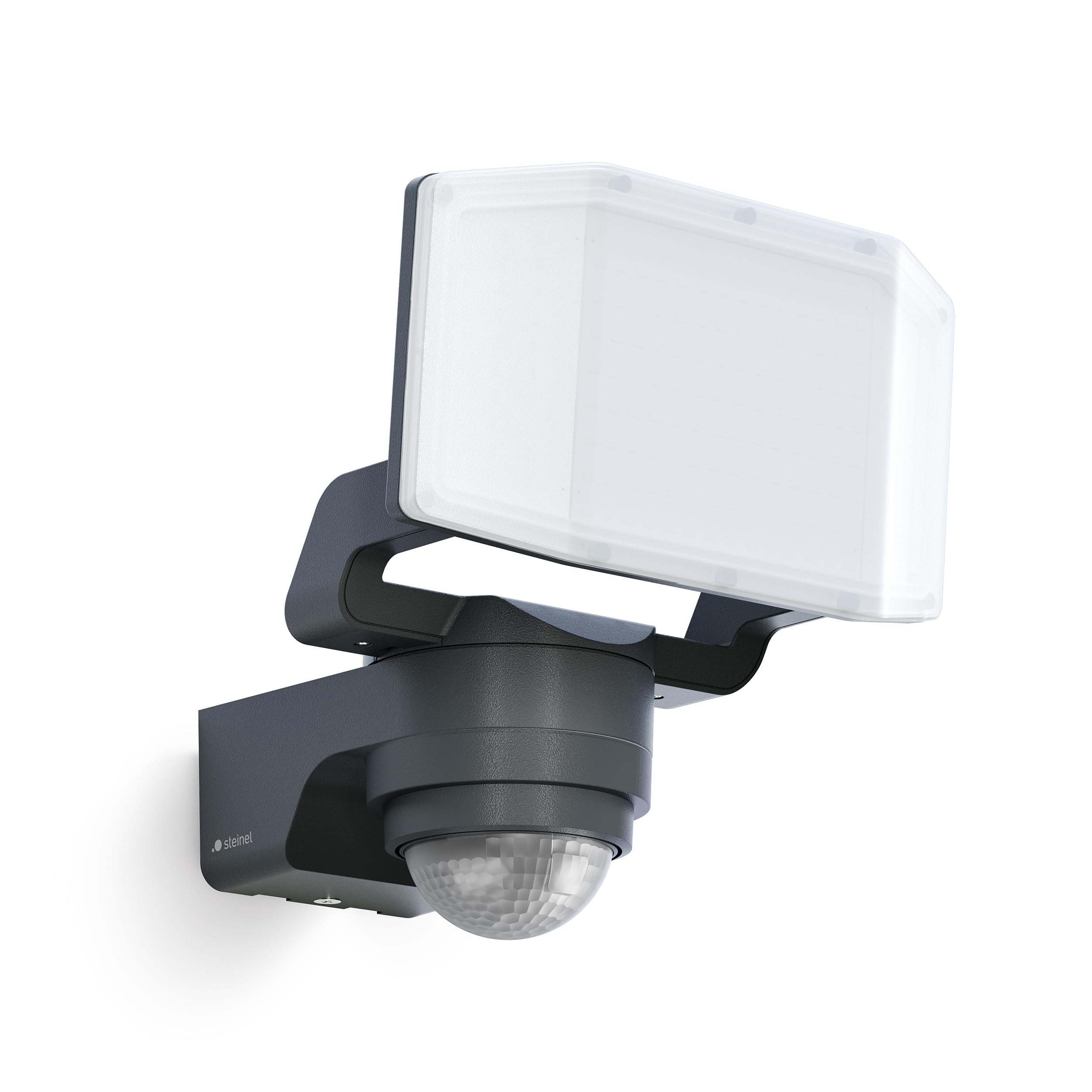 Steinel LED Strahler XLED PRO Expanse SC Anthrazit, 240°/12 m Bewegungsmelder, smartes Panorama Flutlicht, LED Panel voll schwenkbar, 3000K, IP54