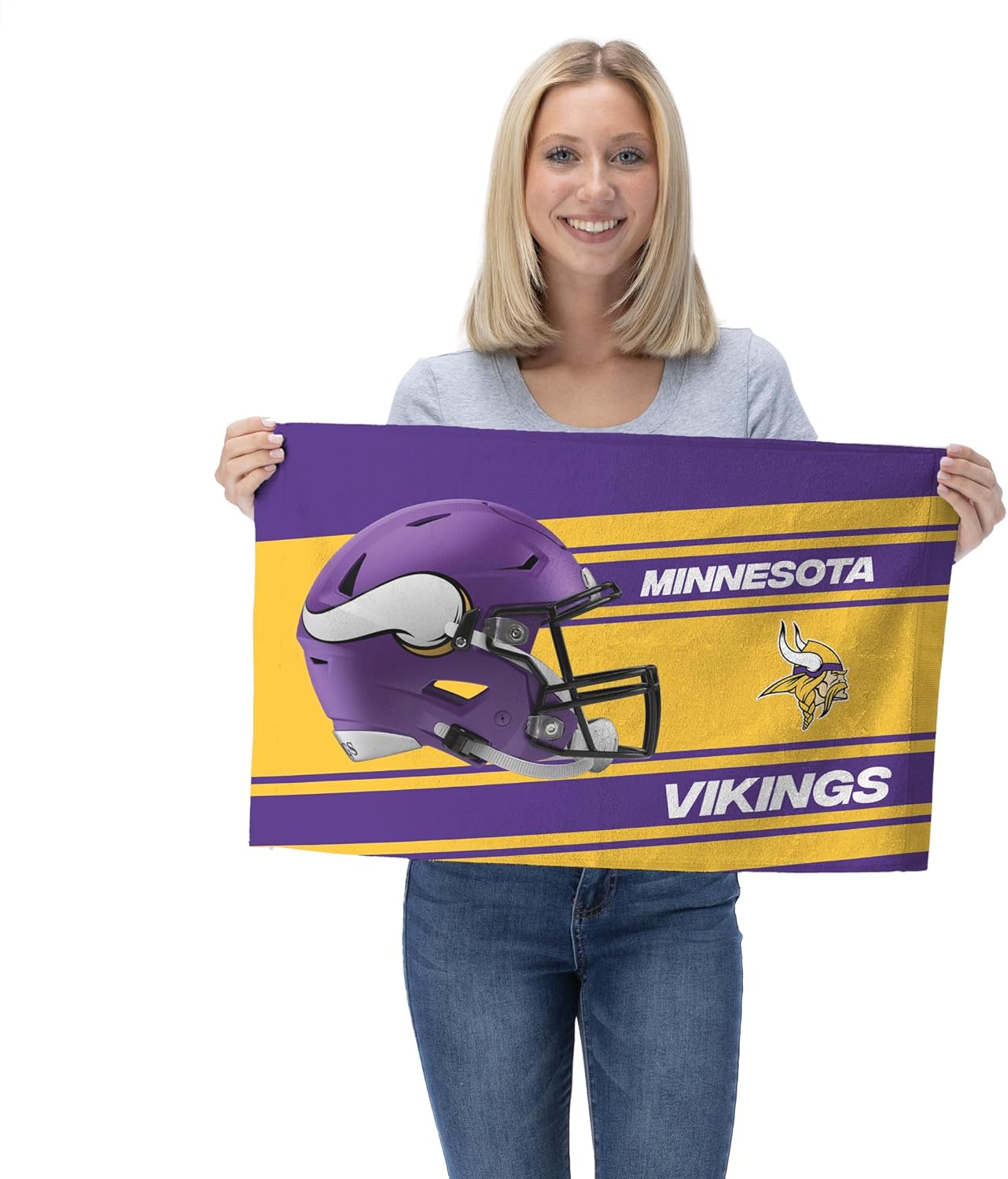 Northwest NFL Minnesota Vikings 2-Pack Fan Towel Set, 16" x 25" Each, Swipe, Team Colors - Image 3
