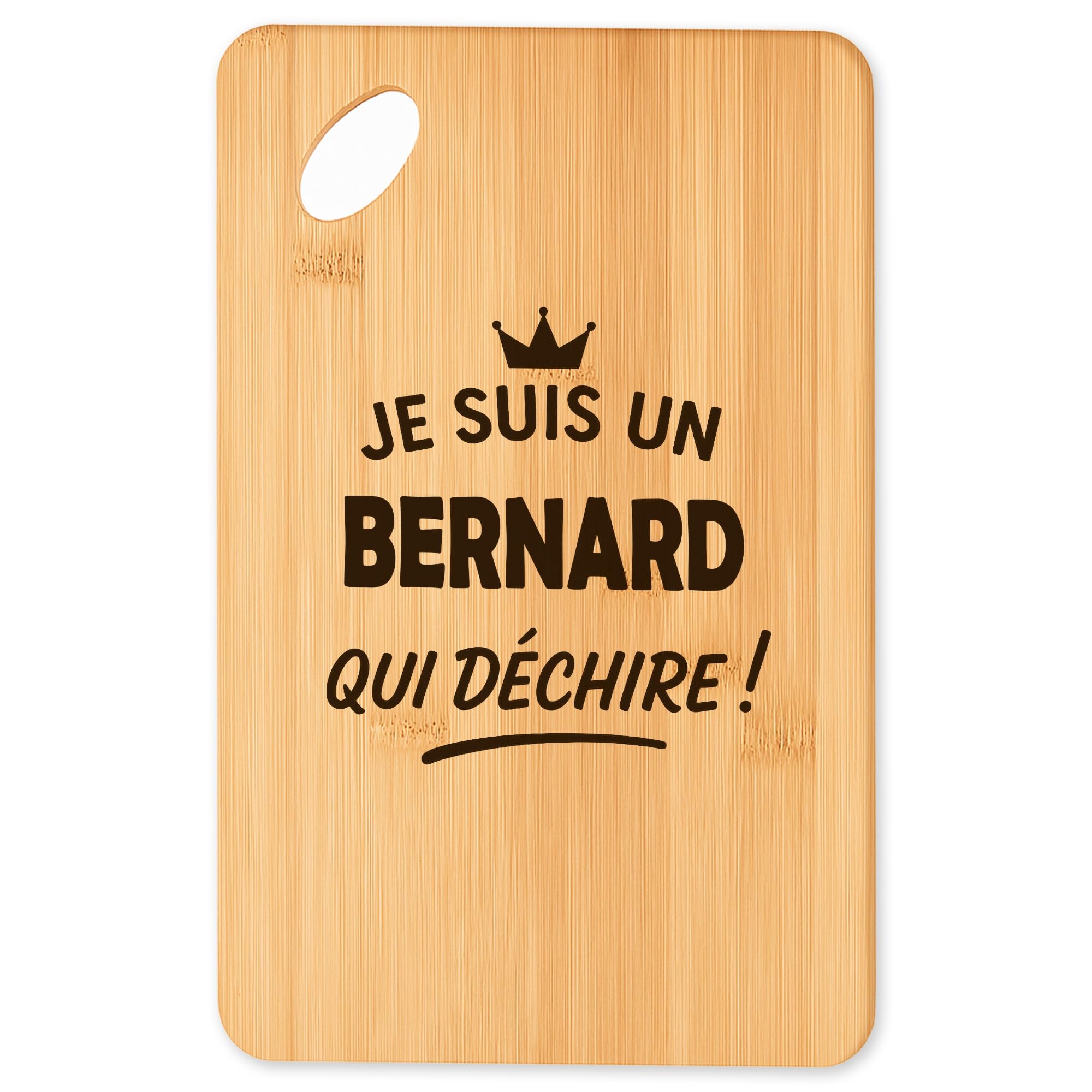 Cadeau original de cuisine Bernard la planche à découper et plateau apéro