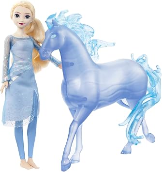 Mattel Disney Karlar Ülkesi Elsa ve Güzel Atı Nokk Disney Karlar Ülkesi oyuncakları, Elsa bebek ve Su Nokk'u figürü HLW58