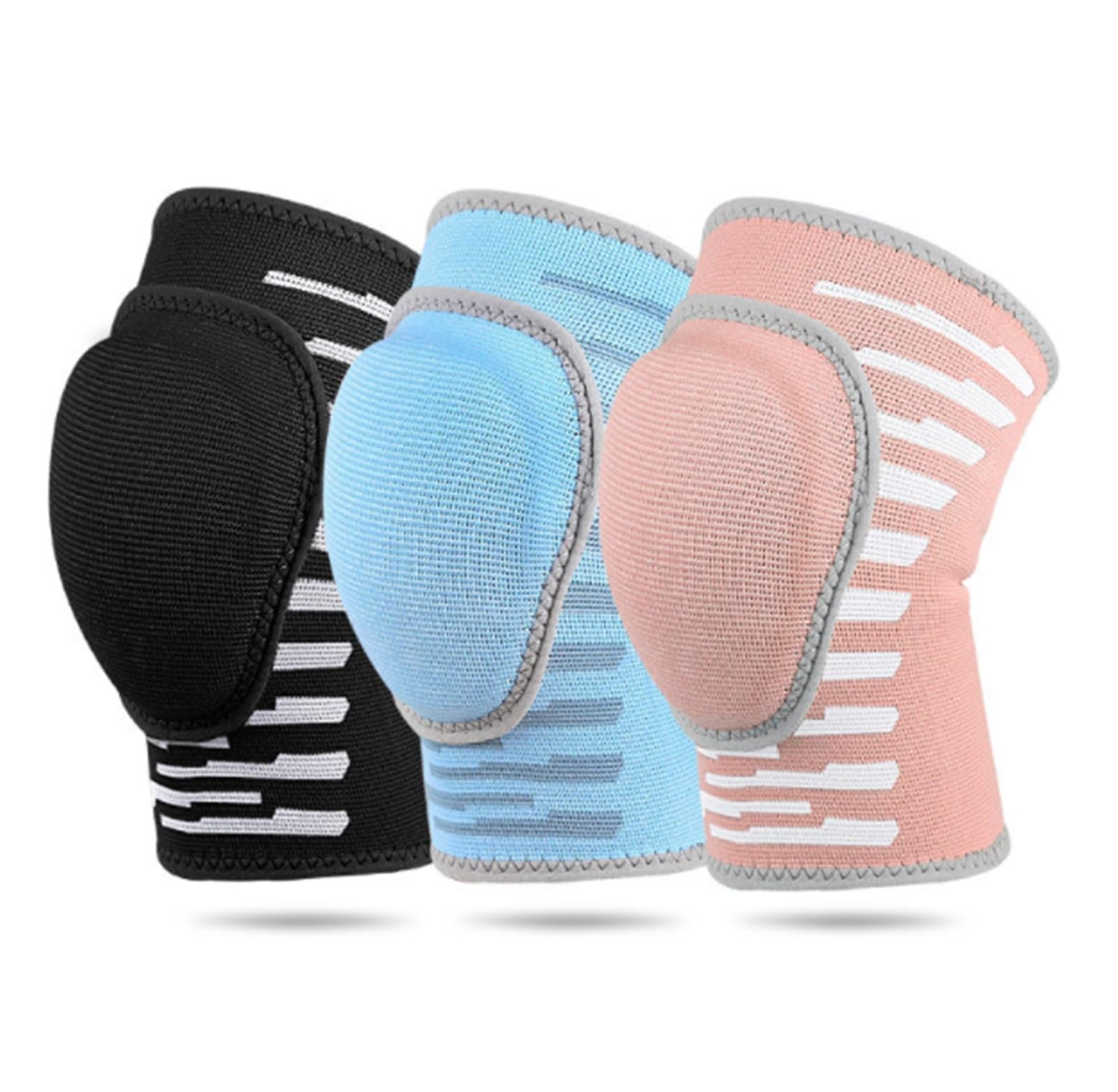 Ginocchiera Ginocchiere da Pallavolo Ballo Spugna Anticollisione Antiscivolo Adatta for Il Basket Supporto Ginocchio(Pink,S)