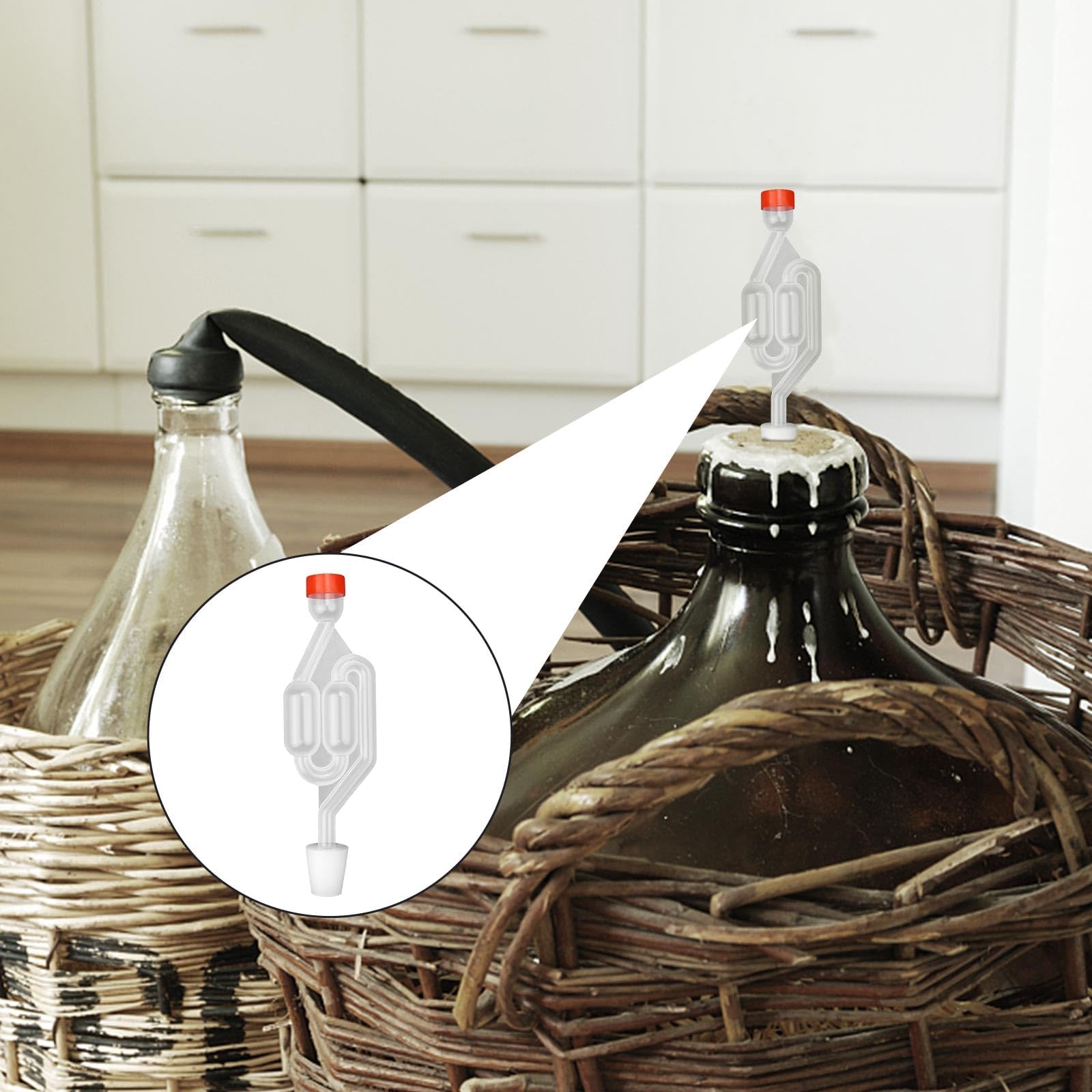Airlock Plastique Transparent Barboteur Fermentation 4 Pièces - Airlock En Plastique Transparent Pour Vin, Bière, Cidre Maison
